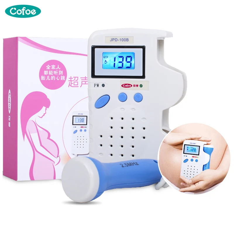

Cofoe Fetal Doppler Fetal Accurate Pregnancy Baby Heart Rate Monitor Portable Ultrasonic Diagnostic Devices for Hospital&Home