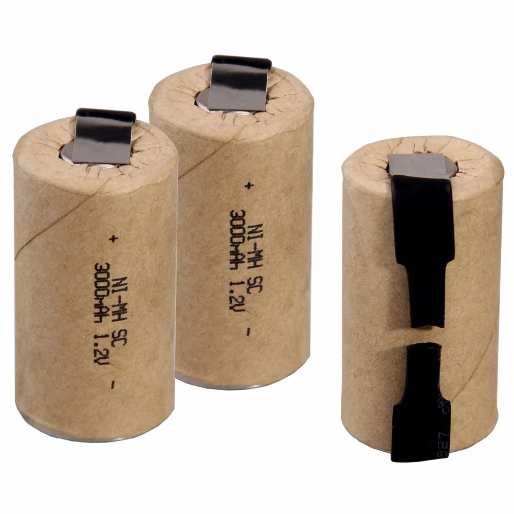3 шт. SC 3000mah 1 2 v аккумулятор NIMH аккумуляторы для makita bosch B & D Hitachi metabo dewalt