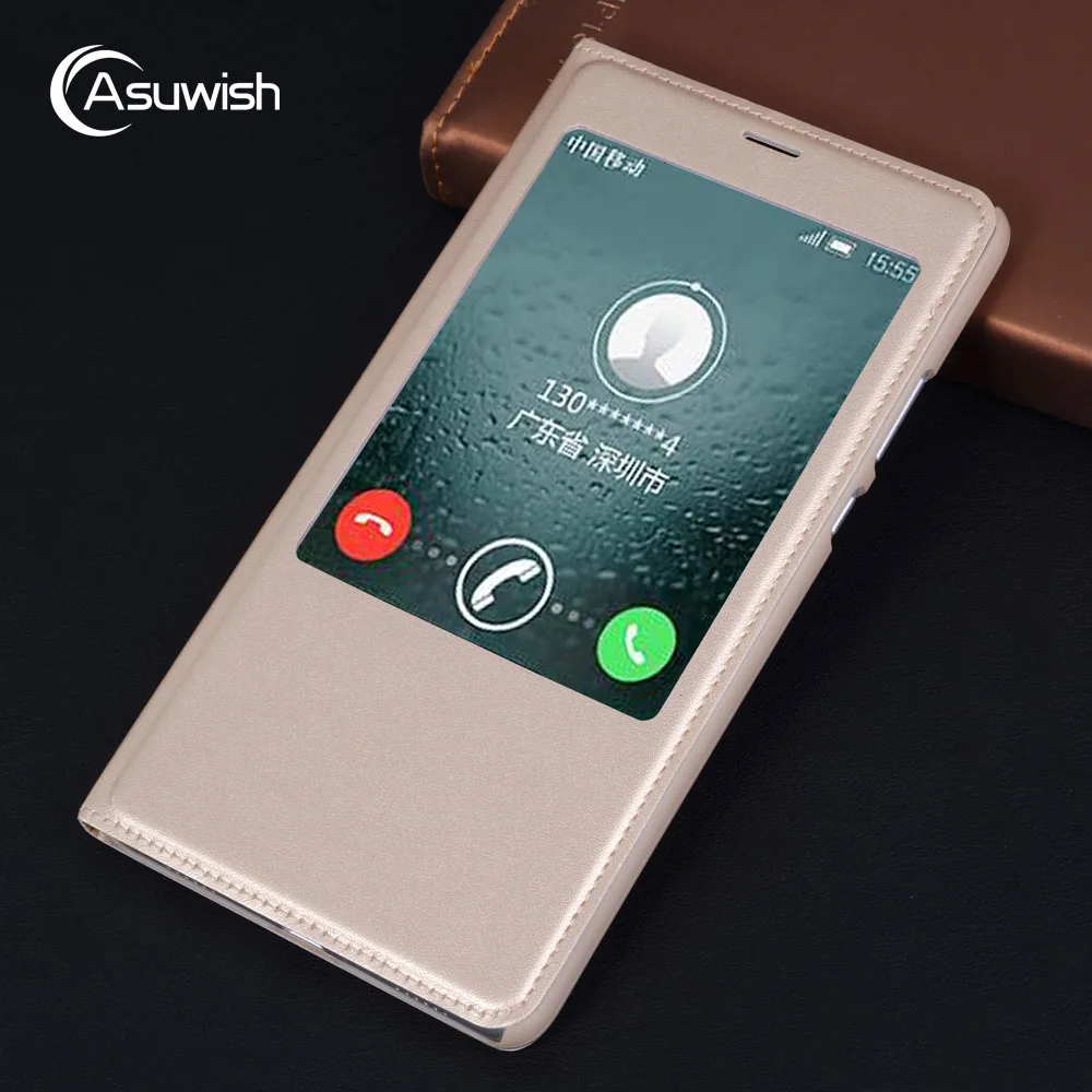 

Smart View Leather Cover Flip Case For Huawei Honor Note 8 Note8 V 8 V8 Max V8max Shockproof Phone Case Transparent Window View