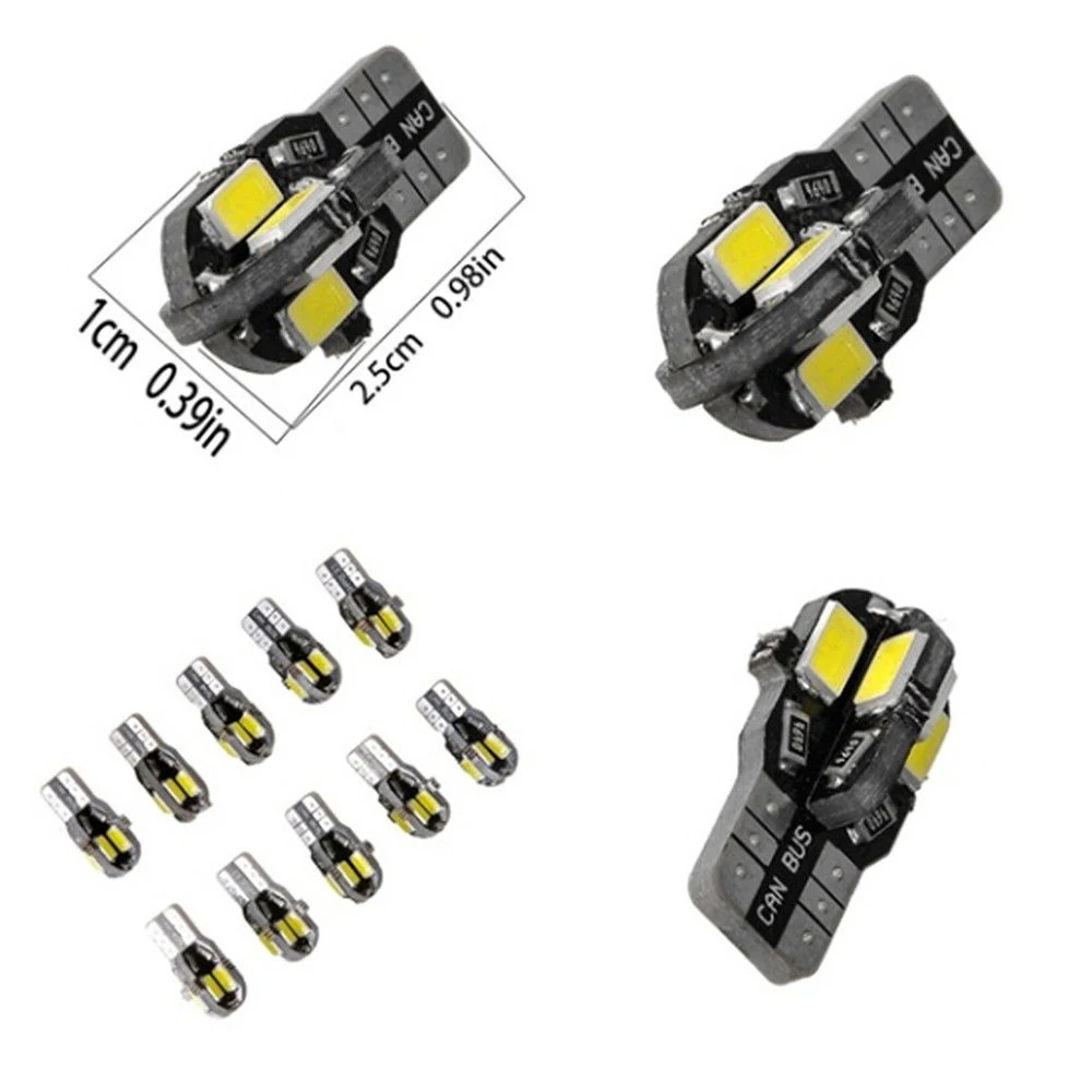 10 x Canbus T10 194 168 W5W 5630 8 LED SMD Белая Автомобильная боковая клиновидная лампа|Абажуры| |