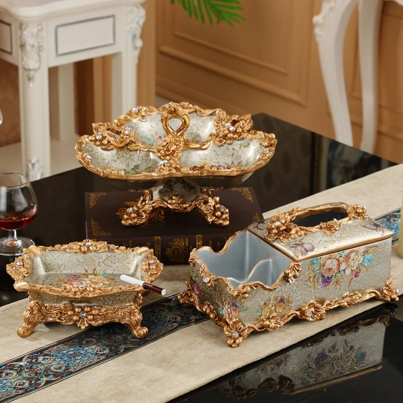 Европейский декоративный набор тарелка с фруктами роскошное американское