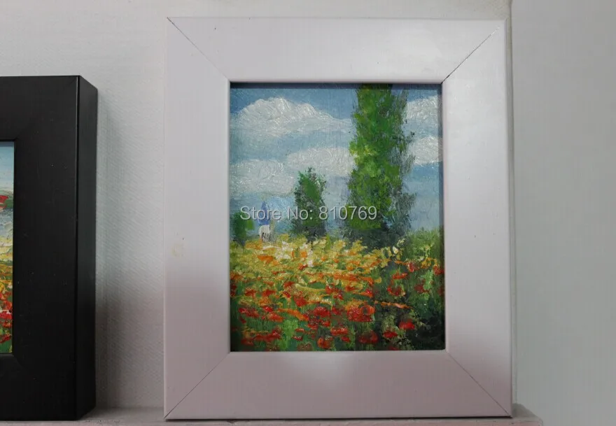 

2014 100% hand-painted Free shipping oil painting on Small thin board Match framework high quality beautiful scenery DM-928004