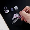 Vintage Handmade Art Elegant Crystal Floral Glass Dip Pen Sign Ink Pens Gift Drop Ship ► Photo 2/6