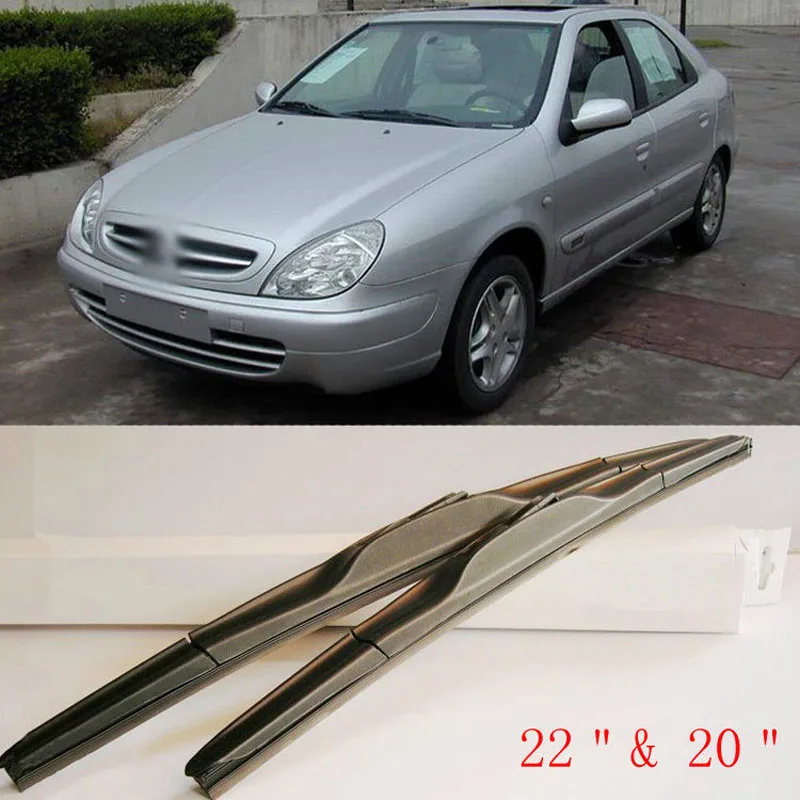 

Aerodynamic Frameless Rubber Windshield Wipers Blades For U Hook Citroen Xsara 2000-2003