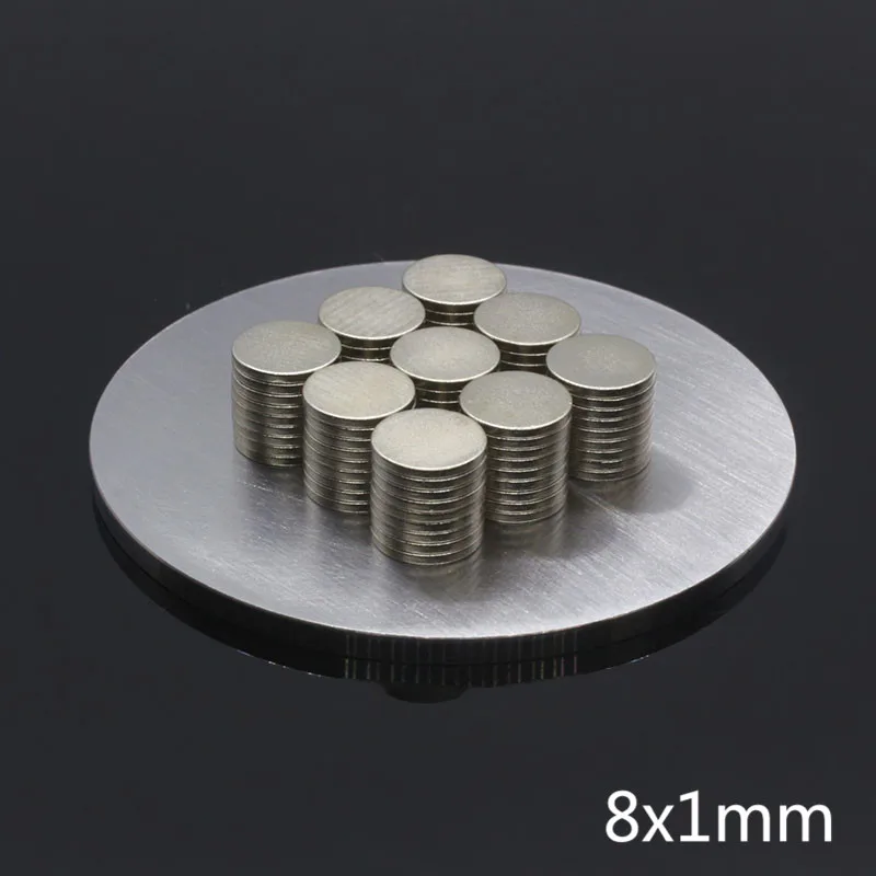 200 шт. 8x1 мм супер сильные мощные неодимовые магниты 8x1 мм мини маленькие круглые Редкоземельные постоянные магнитные магниты диск N35