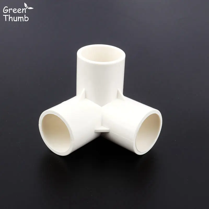 

10pcs Inner Diameter 25mm PVC 3 ways Connector Pipe Joints Home Garden Elbow Tee PVC Fitting Garden Irrigation System Watering