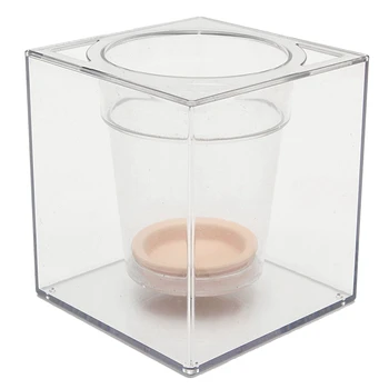 

Creative Transparent Flower Pot Automatic Water Absorption Pot Automatic Irrigation Hydroponic Plastic Desktop Square Fish Tan