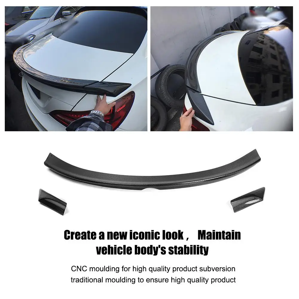 Углеродное волокно задний спойлер багажника загрузки утка губы крыло для Mercedes-Benz CLA250 CLA260 CLA45 2013 3 шт./компл. стайлинга автомобилей