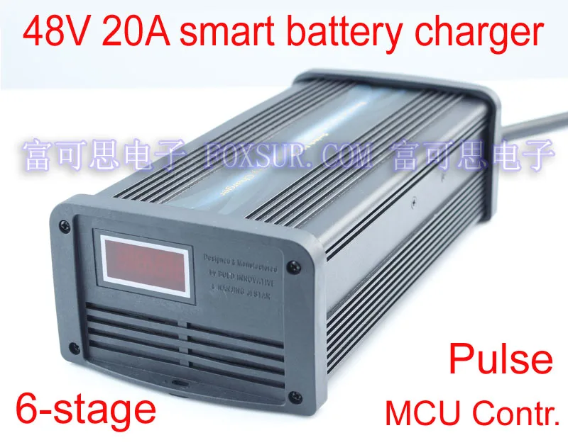 

48V 20A 6 step Lead Acid Battery Charger, 1000W battery charger, Negative Pulse charger, battery maintainer