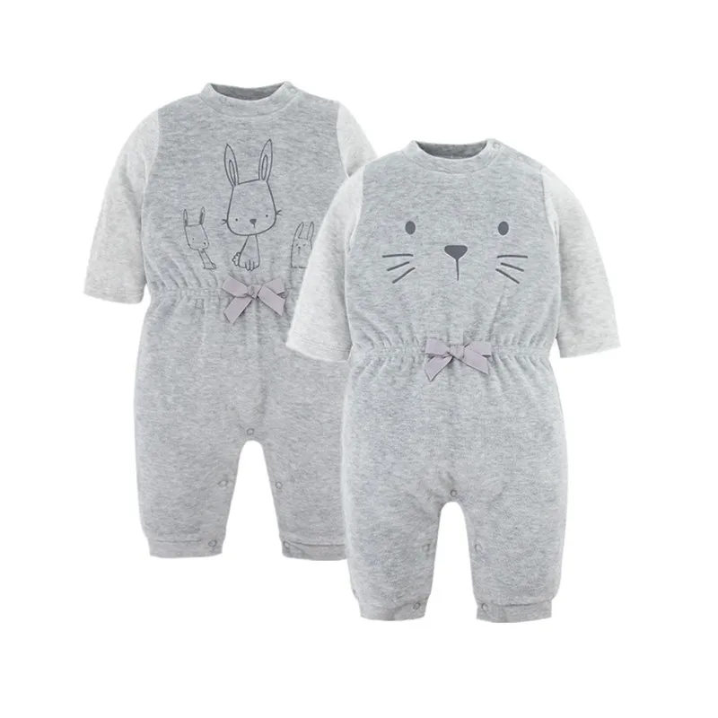 

2018 New Fashion Newborn Boy Romper Toddler Infant Baby Boys Romper Long Sleeve Jumpsuit Playsuit Little Boy Outfit Gray Clothes