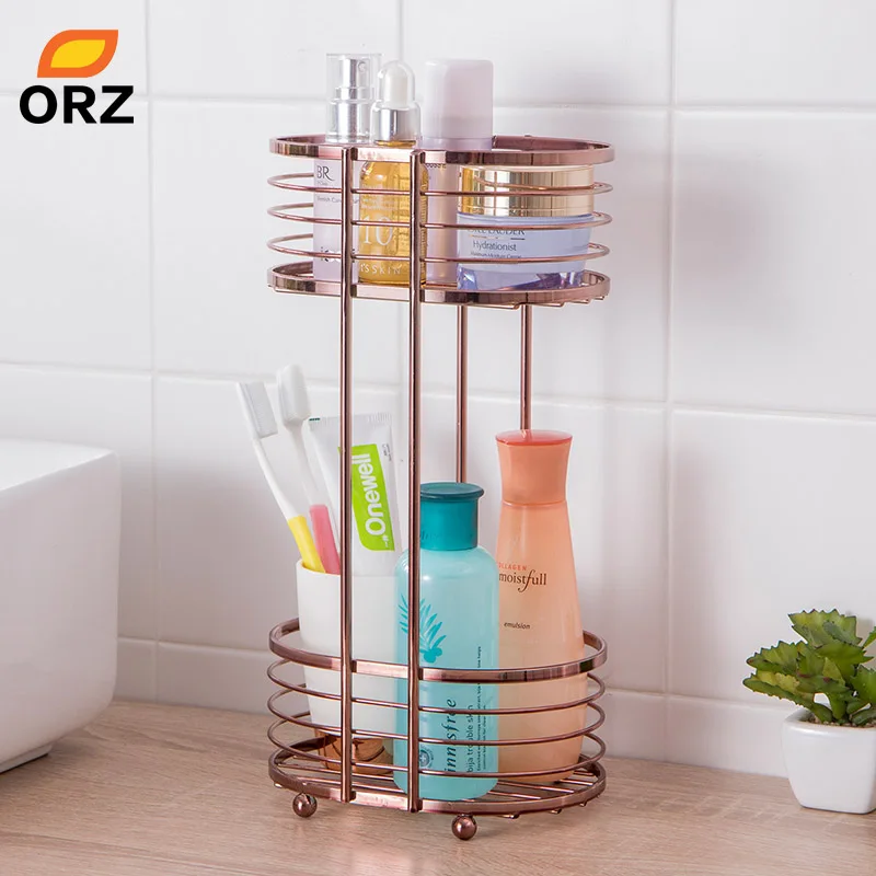ORZ الحمام المنظم الرف تخزين التوابل رف توابل طاولة مطبخ المنظم التخزين حامل رفوف 2 الطبقة روز الذهب ORZ الحمام المنظم الرف تخزين التوابل رف توابل طاولة مطبخ المنظم التخزين حامل رفوف 2 الطبقة روز الذهب