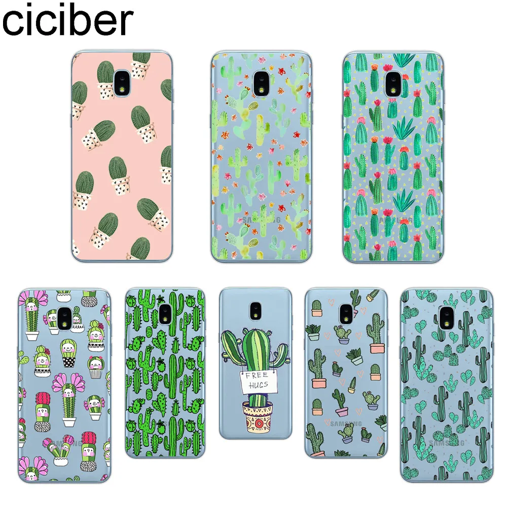 

ciciber Phone Case for Samsung Galaxy J6 J5 J7 J8 J1 J2 J3 J4 Pro Core Plus Prime mini 2017 2018 2016 Soft TPU Coque Cactus