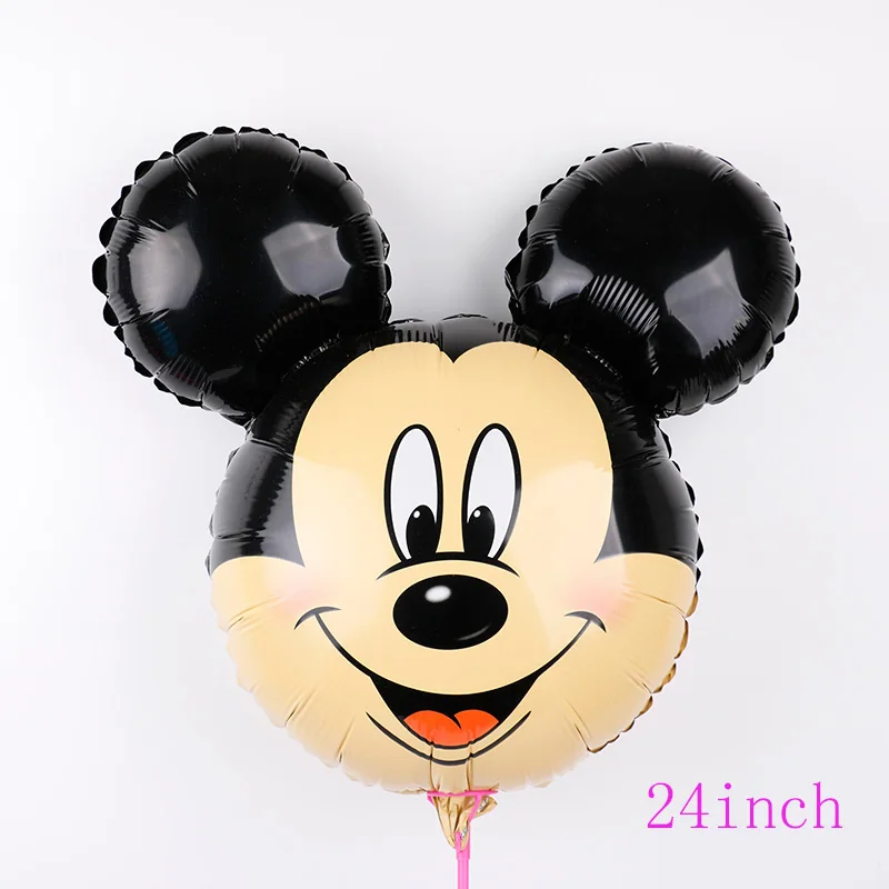 112cm Giant Mickey Minnie Mouse Balloon Cartoon Foil Birthday Party Balloon children Birthday Party Decorations kids Gift - Цвет: 1pc miki