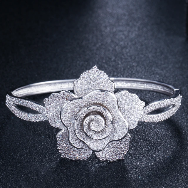 ThreeGraces Gorgeous Micro Pave Cubic Zirconia Gold Color
