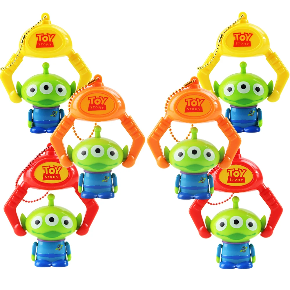 

6pcs/lot Toy Story Figures Little Green Men Squeeze Toy Aliens Three-Eye Aliens PVC Model Toys