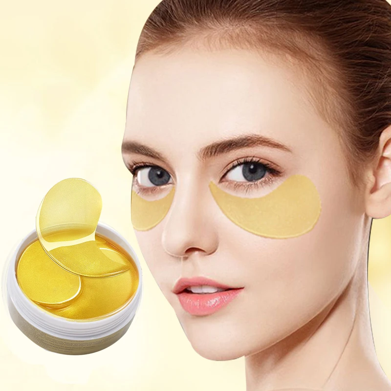 

Gold Eye Mask Gel Collagen Crystal Eye Mask Under the Eyes Patches Sleep Mask Remover Dark Dircles Moisturizing Nourishing 120PC