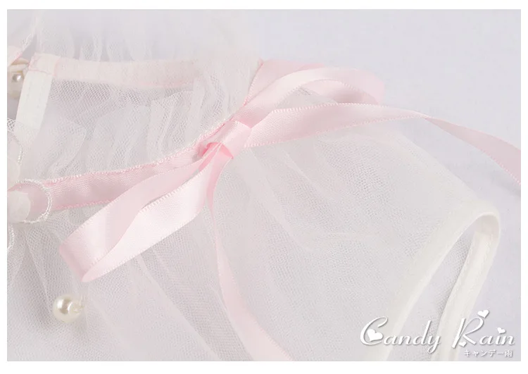 Принцесса Сладкая Лолита конфеты дождь ассиметричная длинная юбка женское кружевное платье с вышивкой средней длины C22AB7089