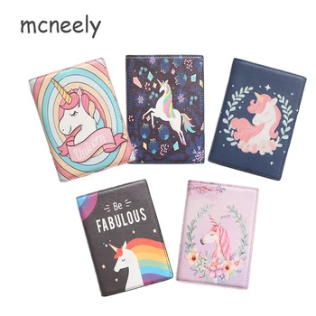 

New High Quality Unicorn Travel Passport Holder Card Cover on the Case for Women Men Adventure porta passaporte pasport paspoort