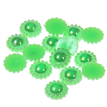 

9-12mm 1000/2000pcs Light Green AB ABS Resin Half Round Imitation Pearls Beads Sunflower Wedding Cards Embellishments Decoration