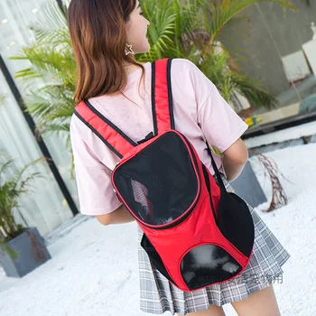 

Blue Red Bags Waterproof Pet Out of the Bag 34x30x40cm Portable Folding Breathable backpacks 2019 Travel Solid Pet Bag Cat Dog