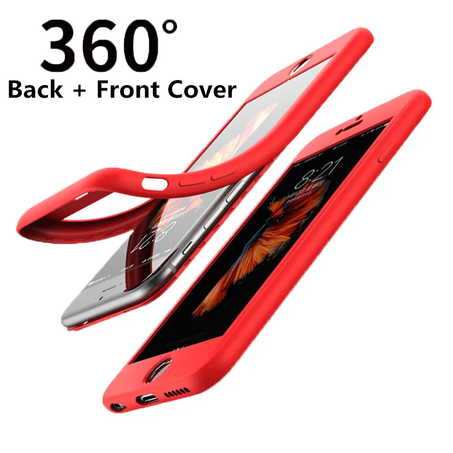 360 чехол для iPhone 7 Plus 6s 6 8 X XR XS MAX Huawei P30 Pro P20 Mate 20 силиконовый Полный Чехол Honor 10 8A 8X 9