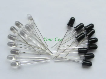 

10pairs LED 5mm 940nm IR Infrared Emitting & Receiving Diode Round Tube Light