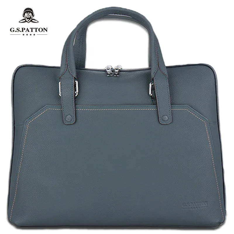 

Leather men's first layer leather shoulder bag men's business briefcase