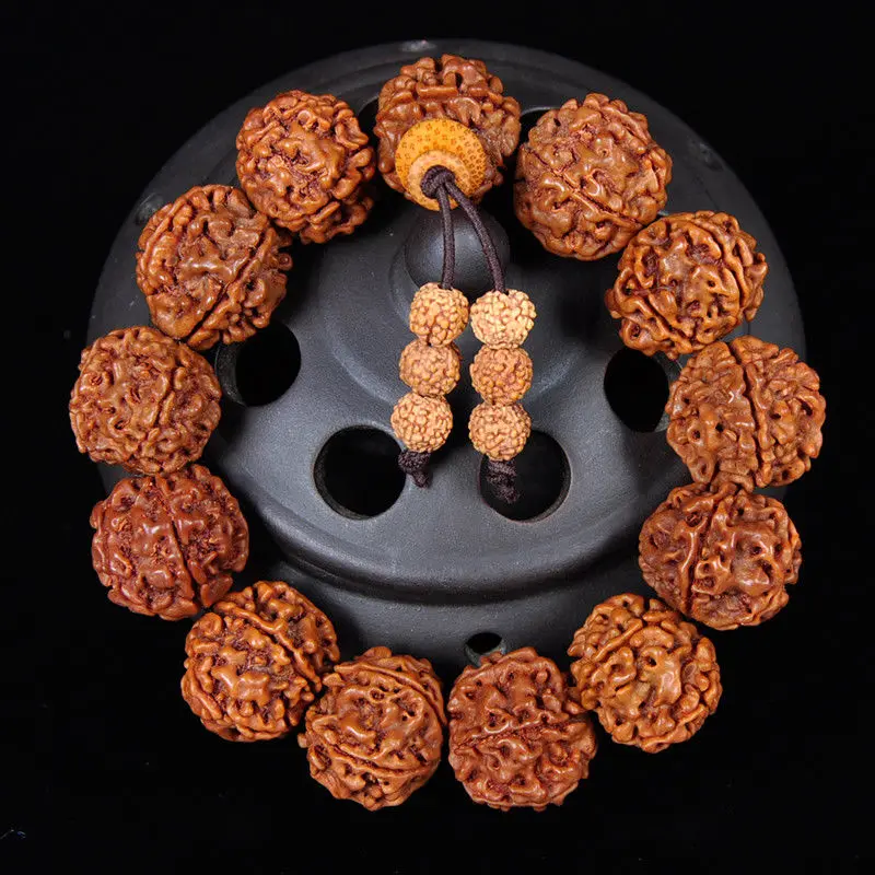 Koraba Fine Jewelry пять лепестков Rudraksha семена Бодхи Тибет буддизм Эластичный Браслет