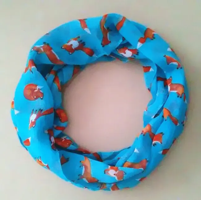 Children Scarf 8 Colors Baby Collar Neckkerchief Fox Print