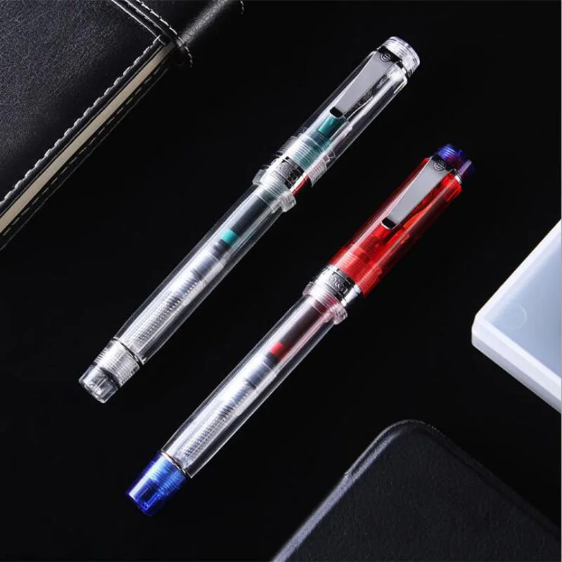 

1pc Gift Box Transparent Student Pen 0.5mm School Office Supplies High-Quality Ink Office Business Pen Child Gift Stationery