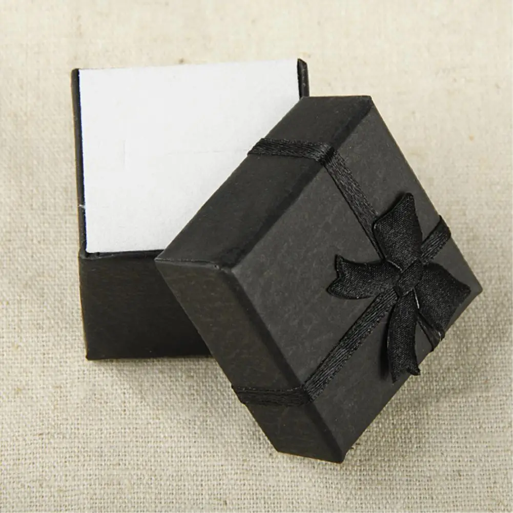 Дешевые 24 шт. Лот 4*4*3 см шкатулка маленький черный красочные коробки подарок шкатулка картона коробки контейнер для часы Браслеты