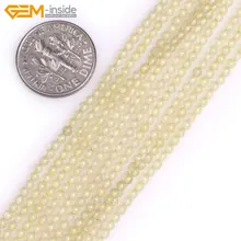 Драгоценный камень-внутри 2 мм натуральный желтый лимон кварц нефритовые семена каменные бусины-разделители для изготовления ювелирных изделий 15 дюймов DIY ювелирные изделия