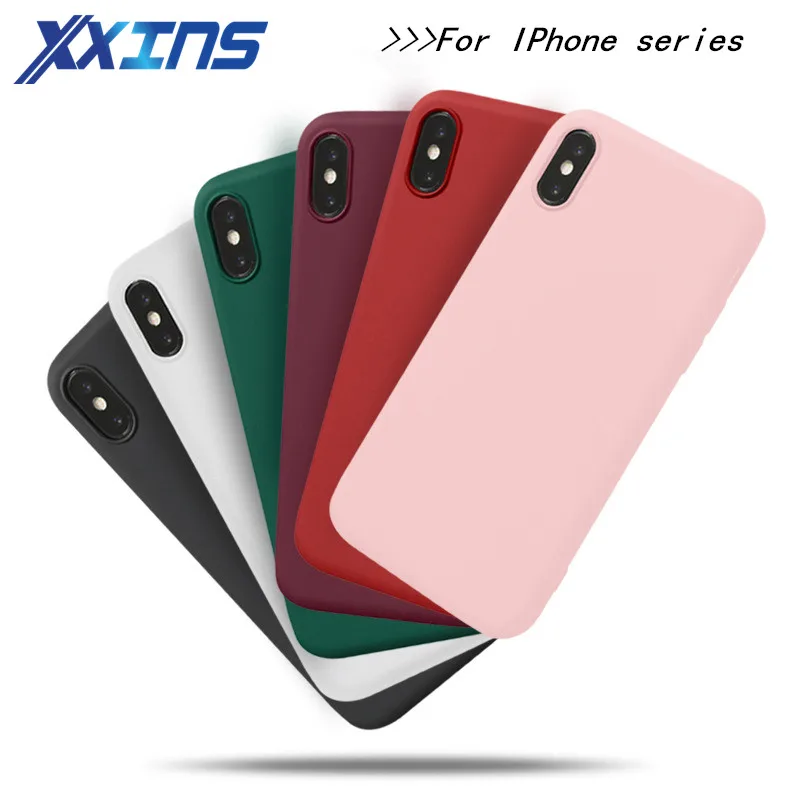 

XXINS Candy Color TPU Rubber Silicone For Iphone 7 7Plus Matte Case iPhone X 8 6 6S Plus Vintage Casual movement style