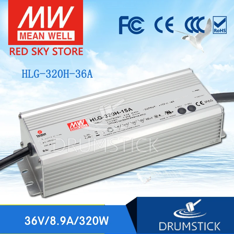 

MEAN WELL HLG-320H-36A 36V 8.9A meanwell HLG-320H 36V 320.4W Single Output LED Driver Power Supply A type