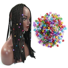 Распродажа с фабрики 1000 шт./партия розовые, красные, пурпурные, зеленые, синие, золотые, серебряные бусины для волос, регулируемые кольца для волос для косичек