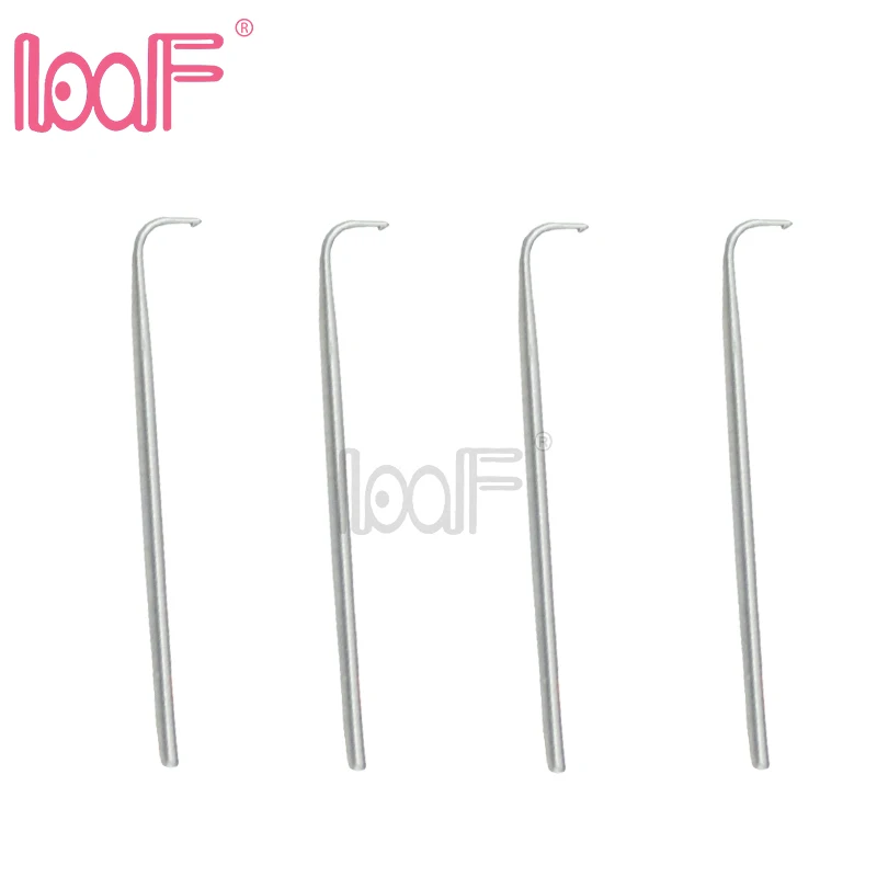 

LOOF 4pcs Ventilating Needles (1-1,1-2,2-3,3-4) Each Size One Piece For Making Lace Wigs Toupee Hairpiece Wig Knotting Hook