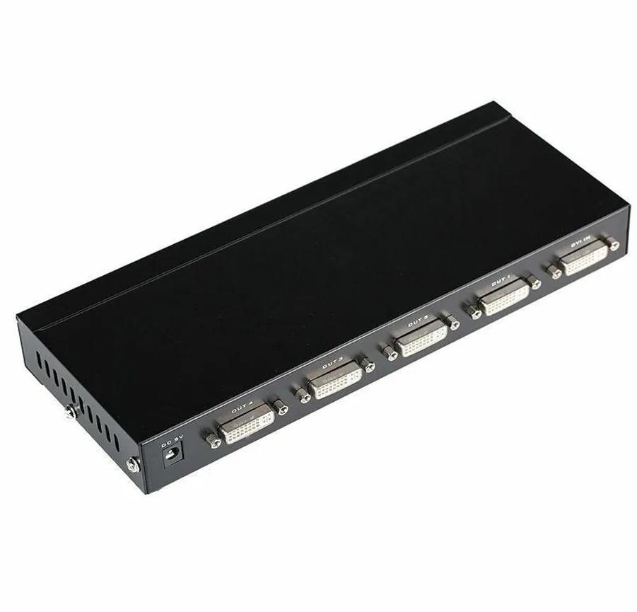 Hot MT-VIKI 4 Port DVI Splitter Video Distributor 1 Input 4 Output Multiple LCD Monitor Sync Display1920x1080 resolution MT-DV4H