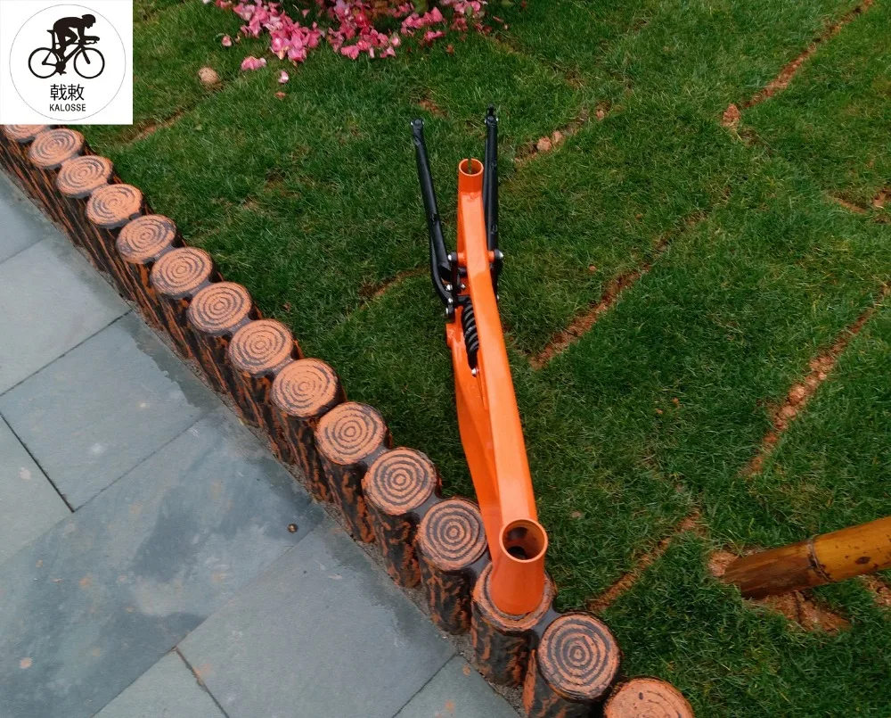 Cheap Kalosse adluts bike frame with 190mm travel DIY colors   mountain bicycle  frame alloy   Downhill  DH/AM  bike frame 1