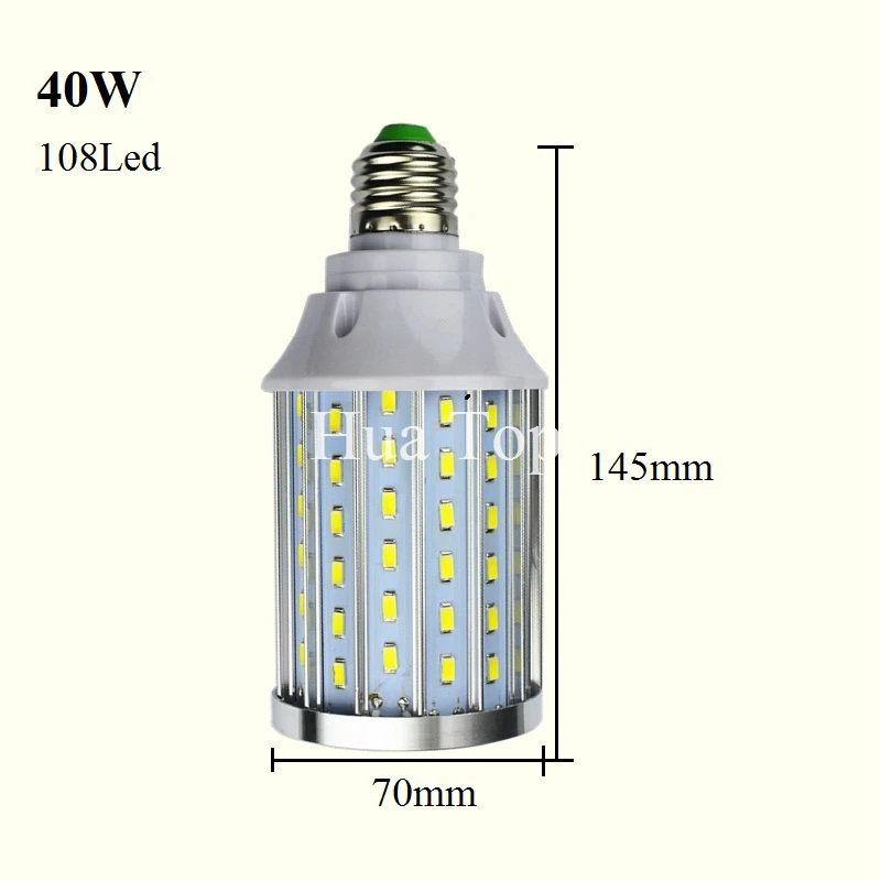 Высокомощный алюминиевый 5730 SMD светодиодный светильник 85-265 в E27 15 Вт 20 Вт 30 Вт 40 Вт 50 Вт 60 Вт 80 Вт светодиодный теплый холодный белый 1 шт