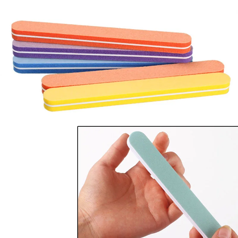

Pink Sponge Nail Art Buffer Buffing Sanding Files Polish Nail Manicure Tool New