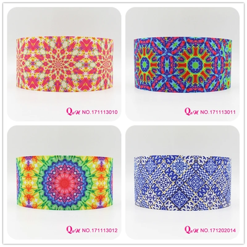 

Q&N ribbon 16mm 22mm 25mm 38mm 50mm 75mm pattern printed grosgrain ribbon webbing 50yards/roll for hair tie