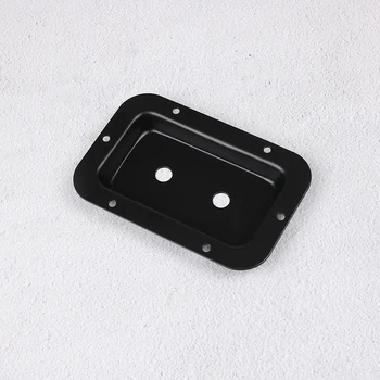 

1PC Recessed Steel 1/4" Headphone Jack Plate RCA Binding Post Board Dish Black