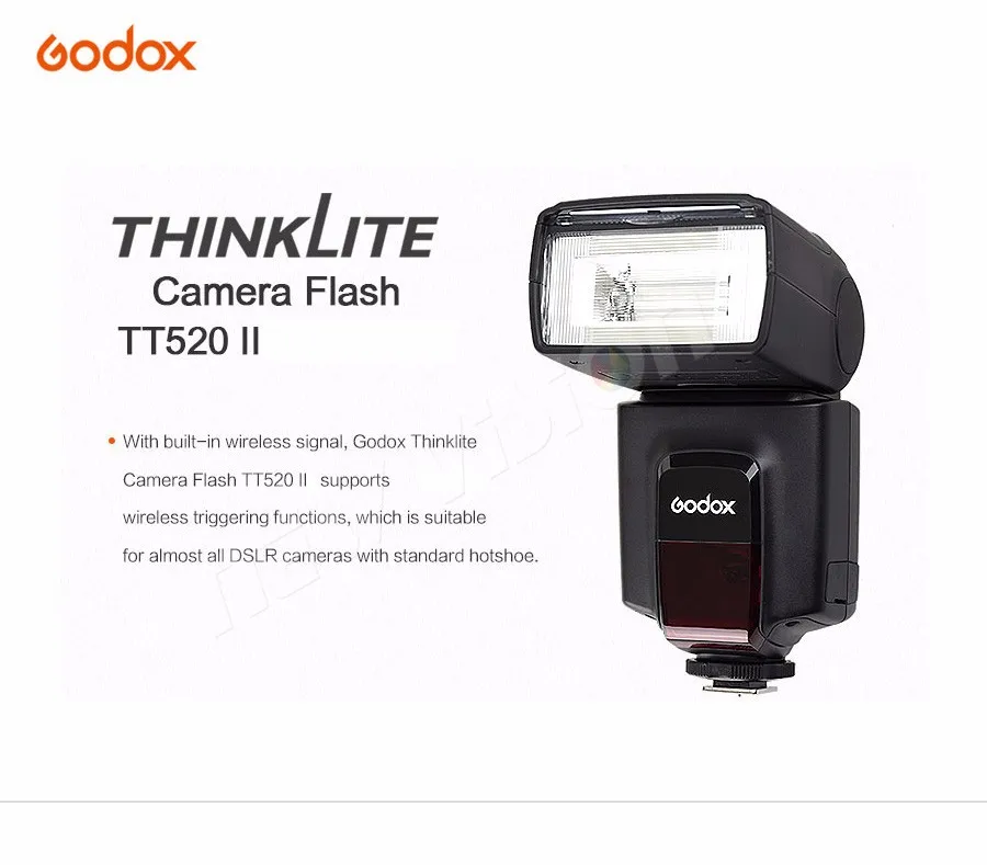 Godox TT520 II Flash TT520II со встроенным 433 МГц беспроводным сигналом+ передатчиком комплект для Canon Nikon Pentax Olympus DSLR камер