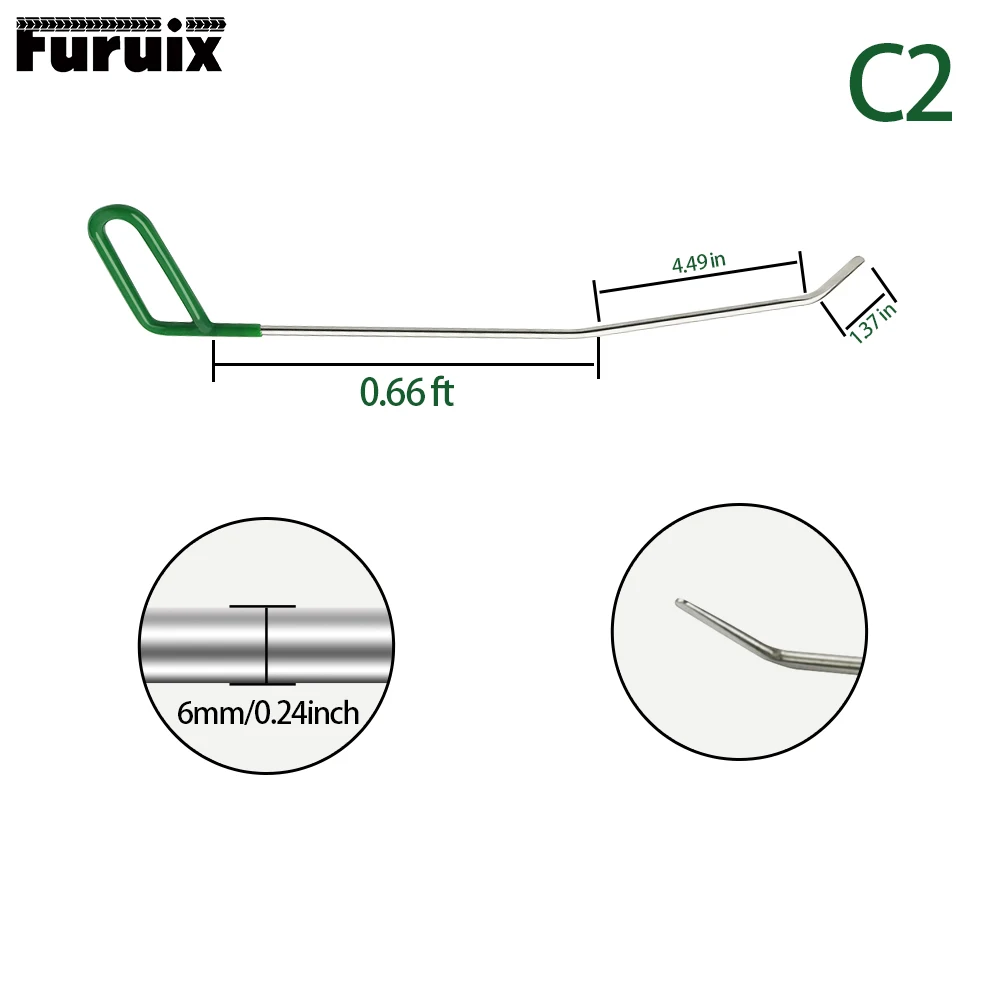 FURUIX 1/3/6 шт. PDR пуш-ап с давилкой для вмятин Инструменты для ремонта стержни для автомобиля средство для удаления вмятин Съемник град ремонтный комплект - Цвет: Белый