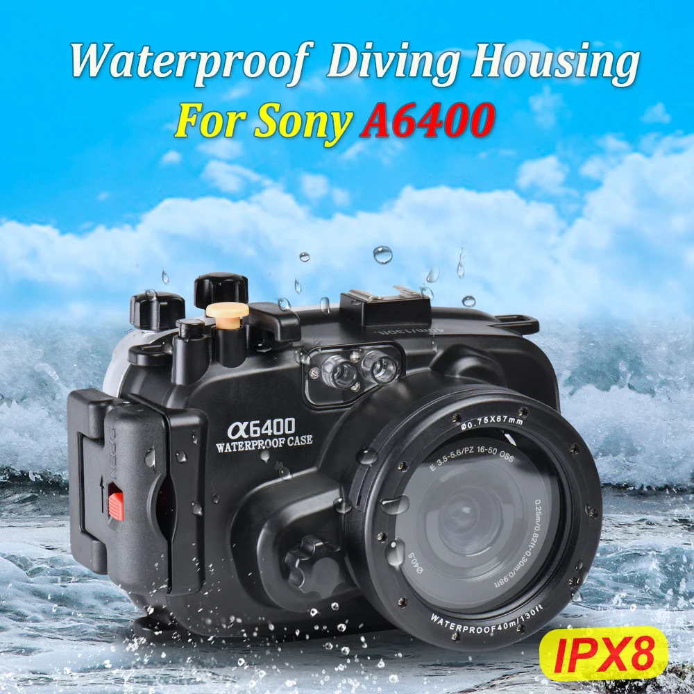 Для Sony A6400 корпус камеры водонепроницаемый IPX 8 глубина погружения 40 м