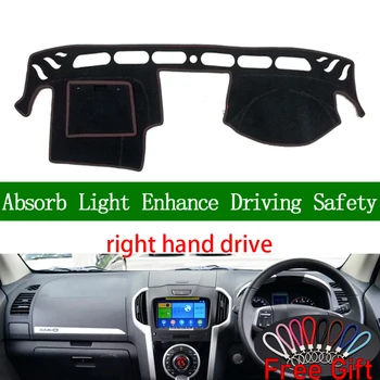 

For Isuzu mu-x D-MAX 2015 2016 2017 2018 2019 Right Hand Drive Dashboard Cover Car Stickers Dash Mat Carpet Interior Accessories
