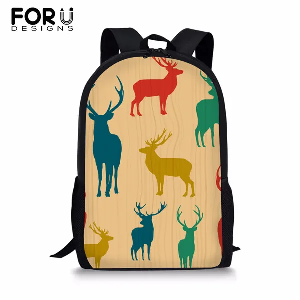 FORUDESIGNS/16 дюймов мультфильм школьная сумка для детей мальчиков и девочек BookBag ребенок милый животное рюкзак с рисунком ранец Mochila женский - Цвет: CDYHX0002C