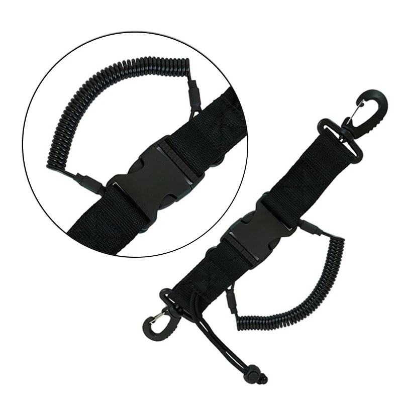 

Diving Lanyard Spring Coiled Quick Release Buckled Coil Rope Cord Retainer Camera Holder With Snaps Clips Tools