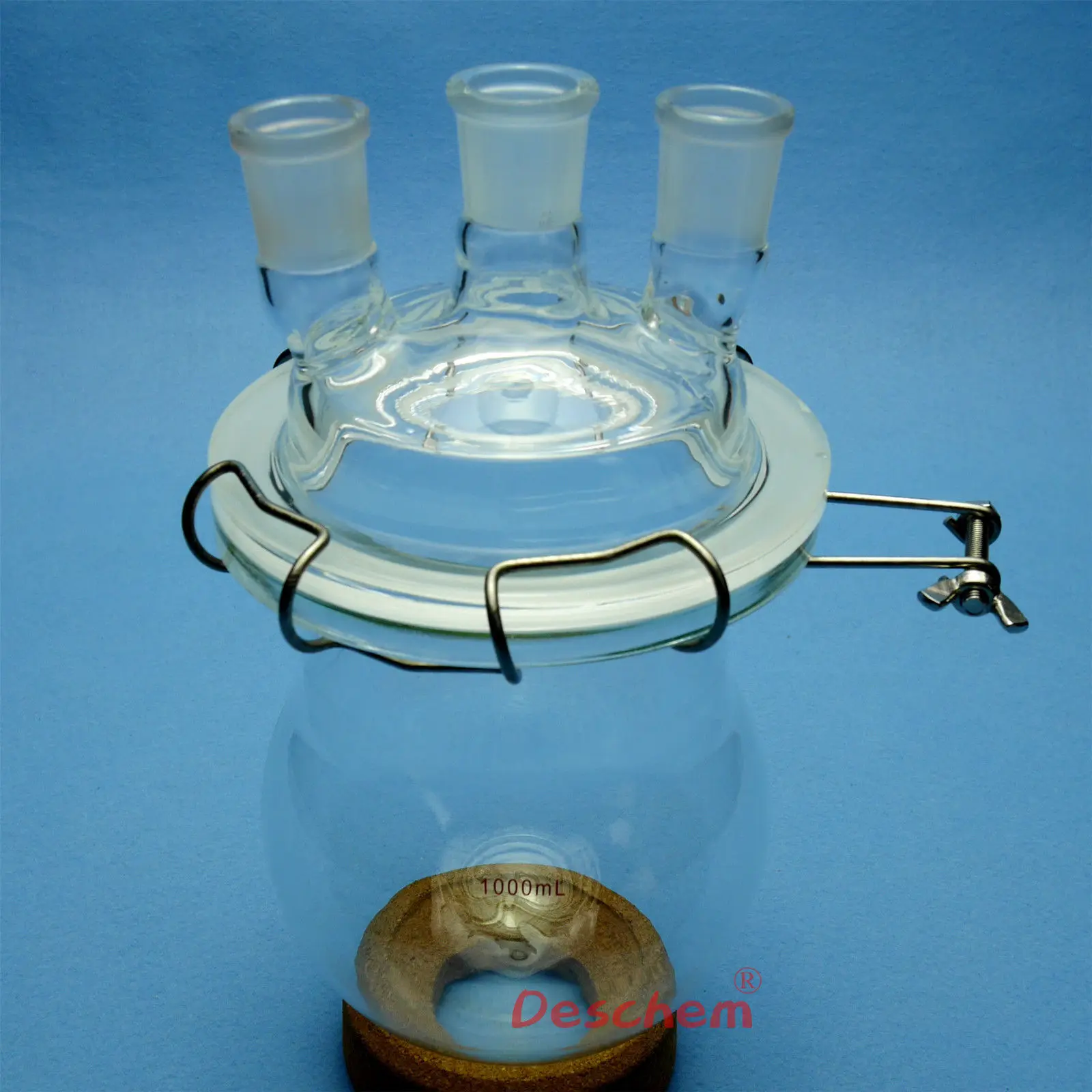 1000ml,24/29 Glass Reaction Vessel,1L,3 Necks Lab Reactor With Lid
