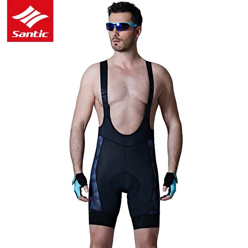 

SANTIC Summer Cycling Bib shorts Men Imported 4D Pad MTB Road Bike Bib Shorts Outdoor Breathable Bicycle Shorts Jersey Shorts